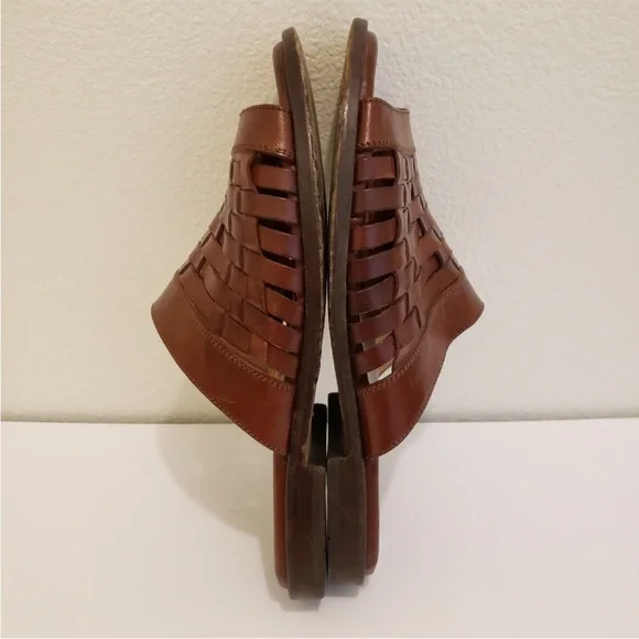 Bally Brown Woven Leather Slide Sandals Men Size 8 Brown - Picture 6 of 9